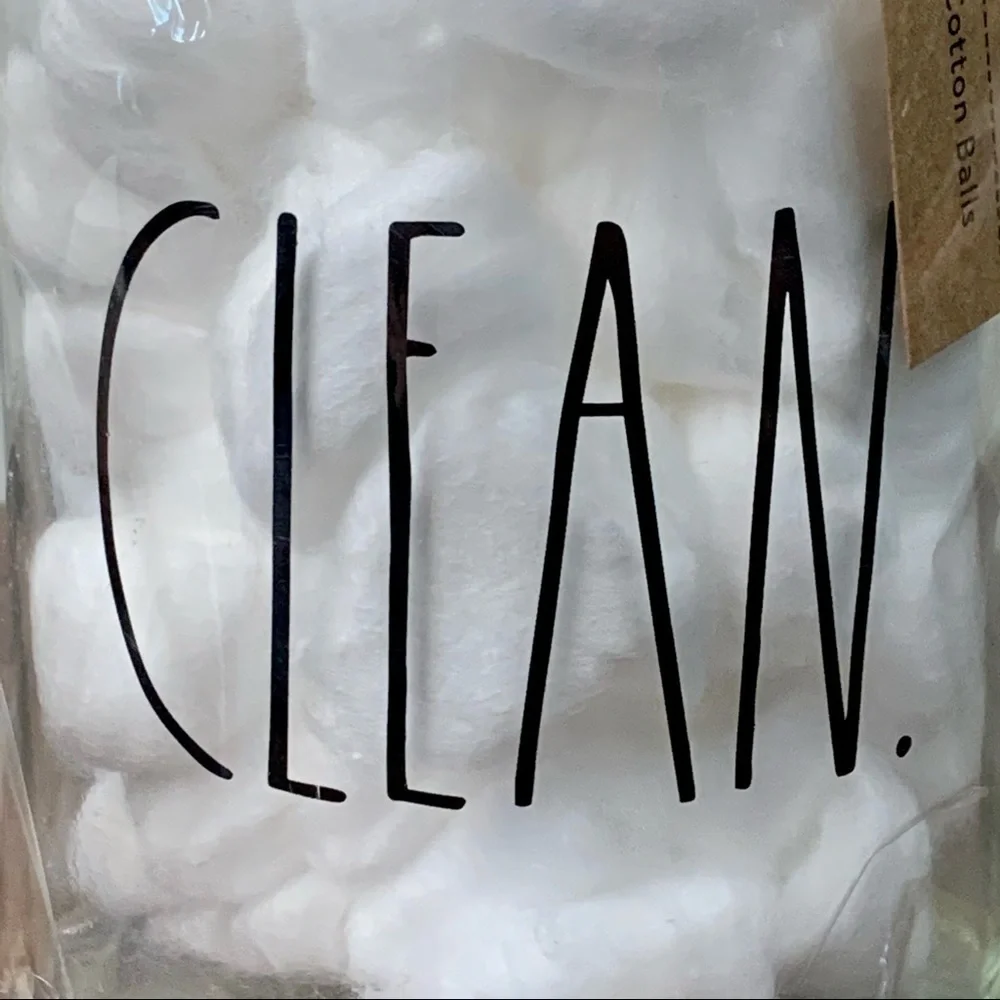 Rae Dunn Jar of Cotton Balls